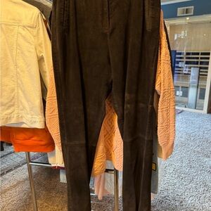 Brown Suede Pants